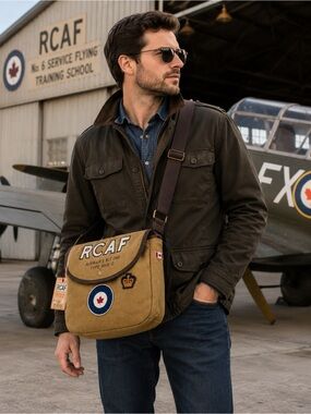 RCAF Airman’s Kit 048 Canvas Messenger Bag‎ NWT Military Crossbody